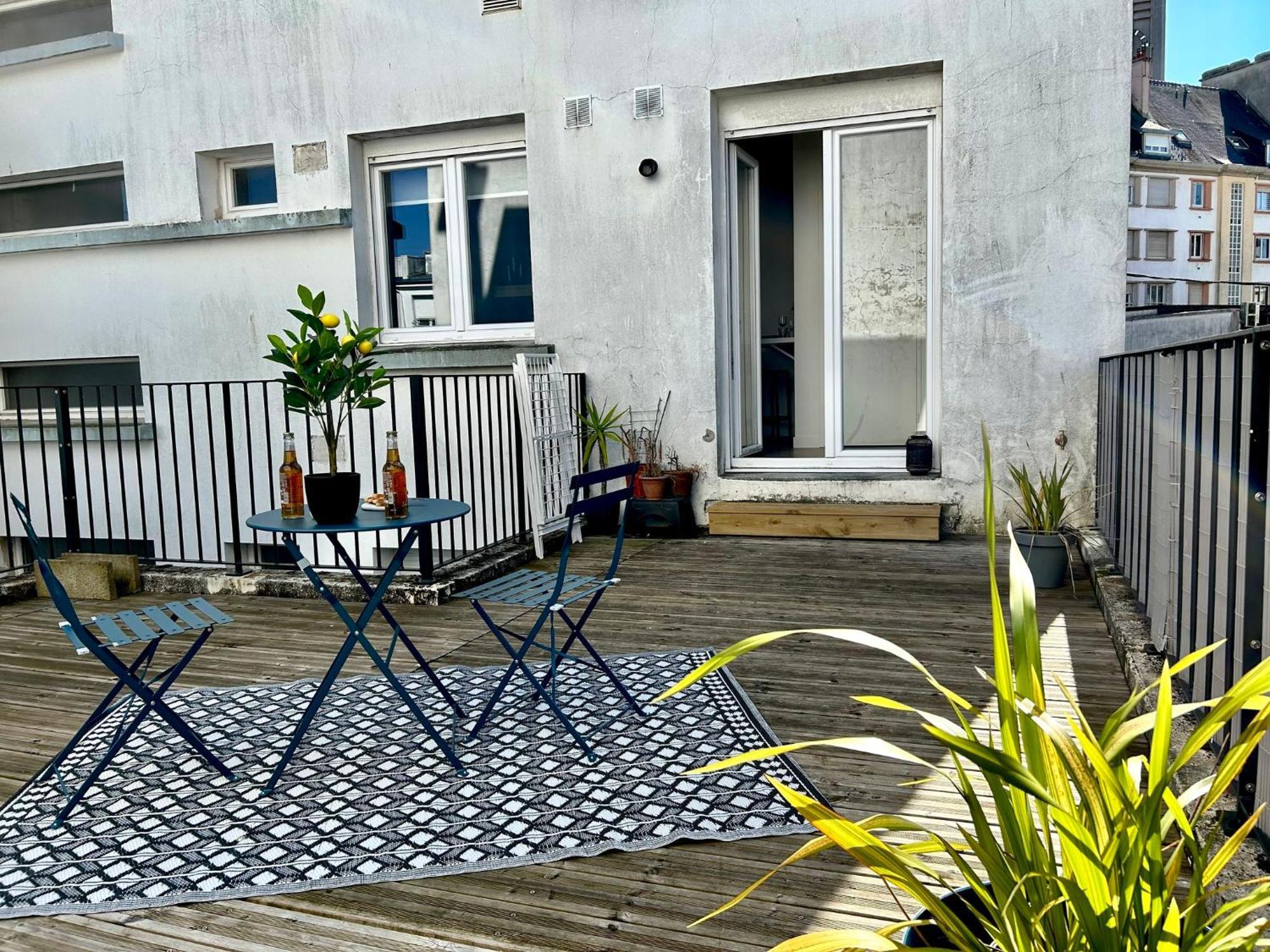 O Studio Terrasse - Centre Ville De Lorient - Gare Kültér fotó